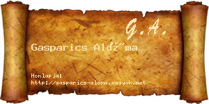 Gasparics Alóma névjegykártya
